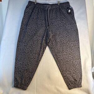 Ideology Jogger Sweatpants Plus 3X, Fleece, NWT, Super Soft, Drawstring, Cheetah